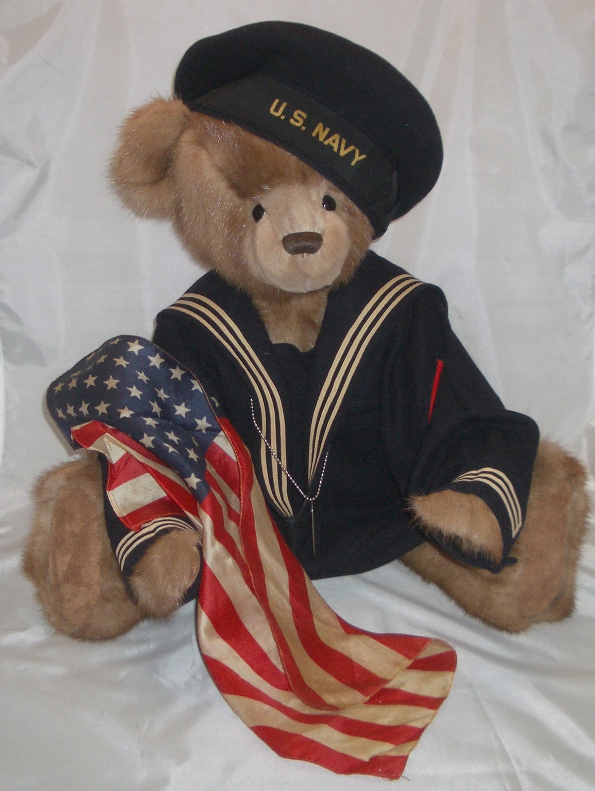 navy teddy bear