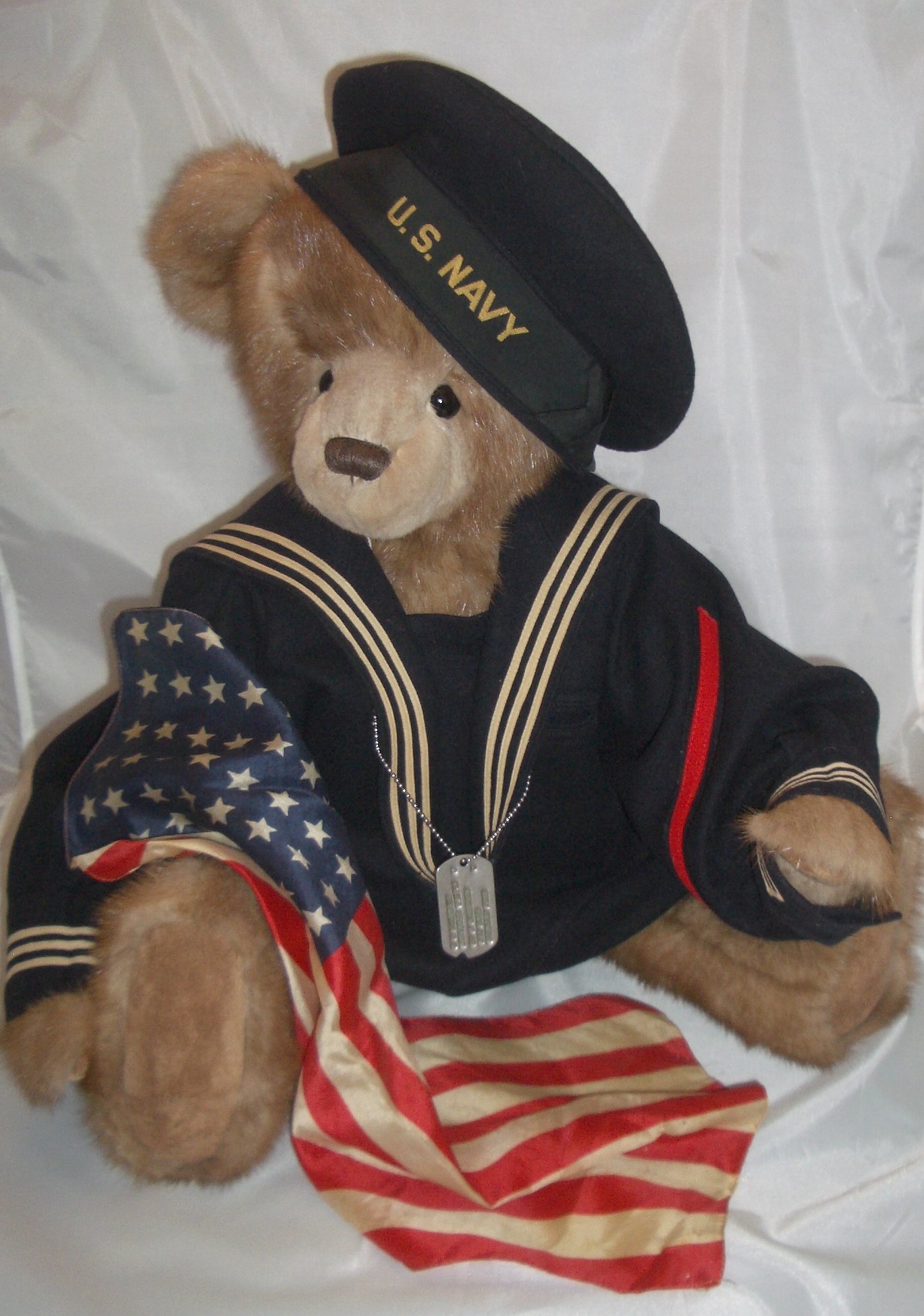 navy teddy bear